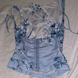 COPY - Tigermist blue halter top